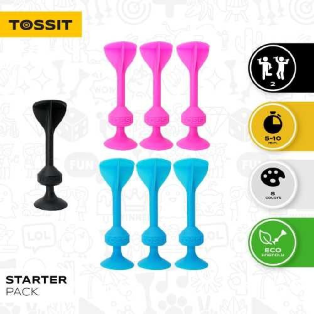 Tossit 7 Dardos Silicona Starter Pack - Azul + Rosa