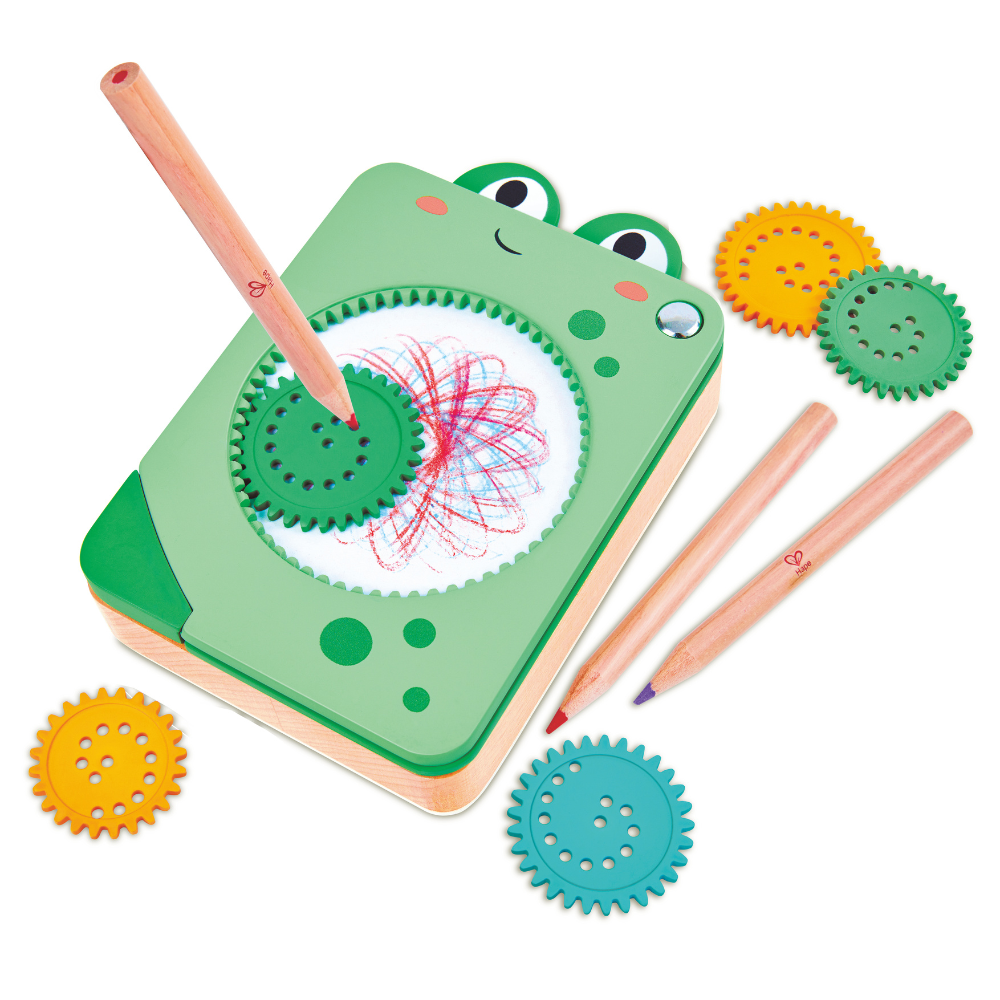 Spin n' Draw Hape - Kit de dibujo con engranajes 32 piezas