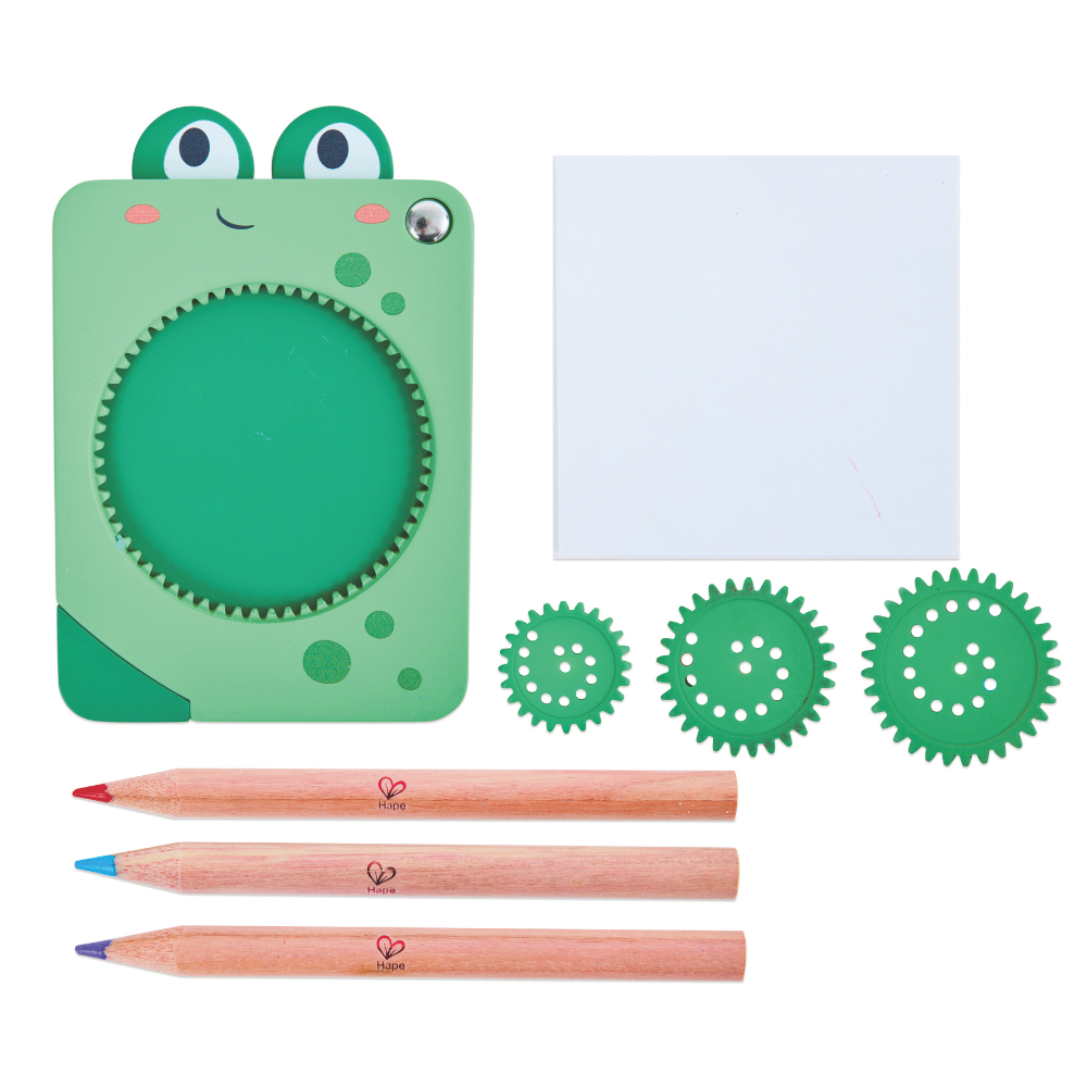 Spin n' Draw Hape - Kit de dibujo con engranajes 32 piezas