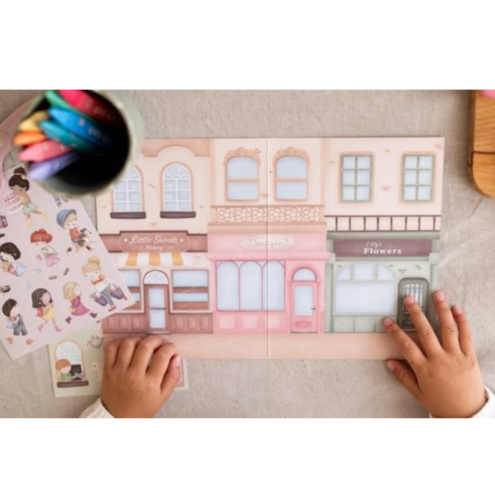Libro de Pegatinas de Compras con Rosa