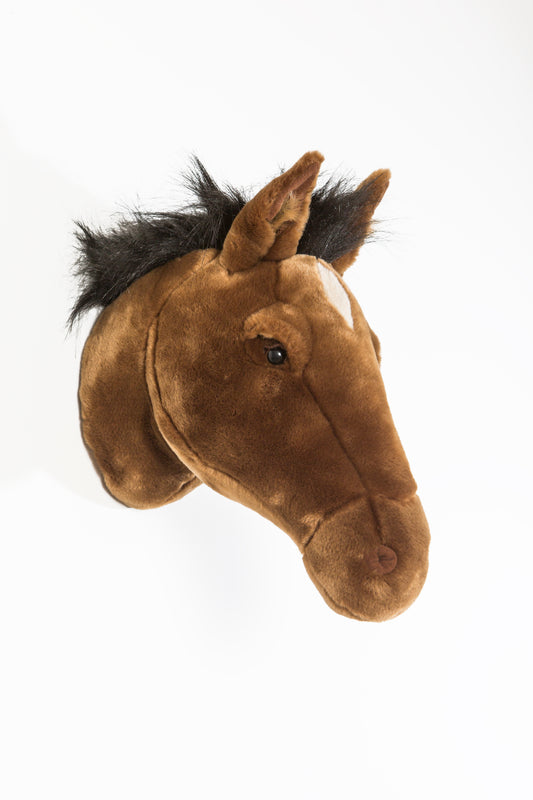 Cabeza de caballo marrón Scarlett decorativa para pared Wild & Soft