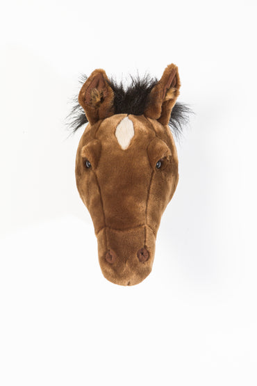 Cabeza de caballo marrón Scarlett decorativa para pared Wild & Soft