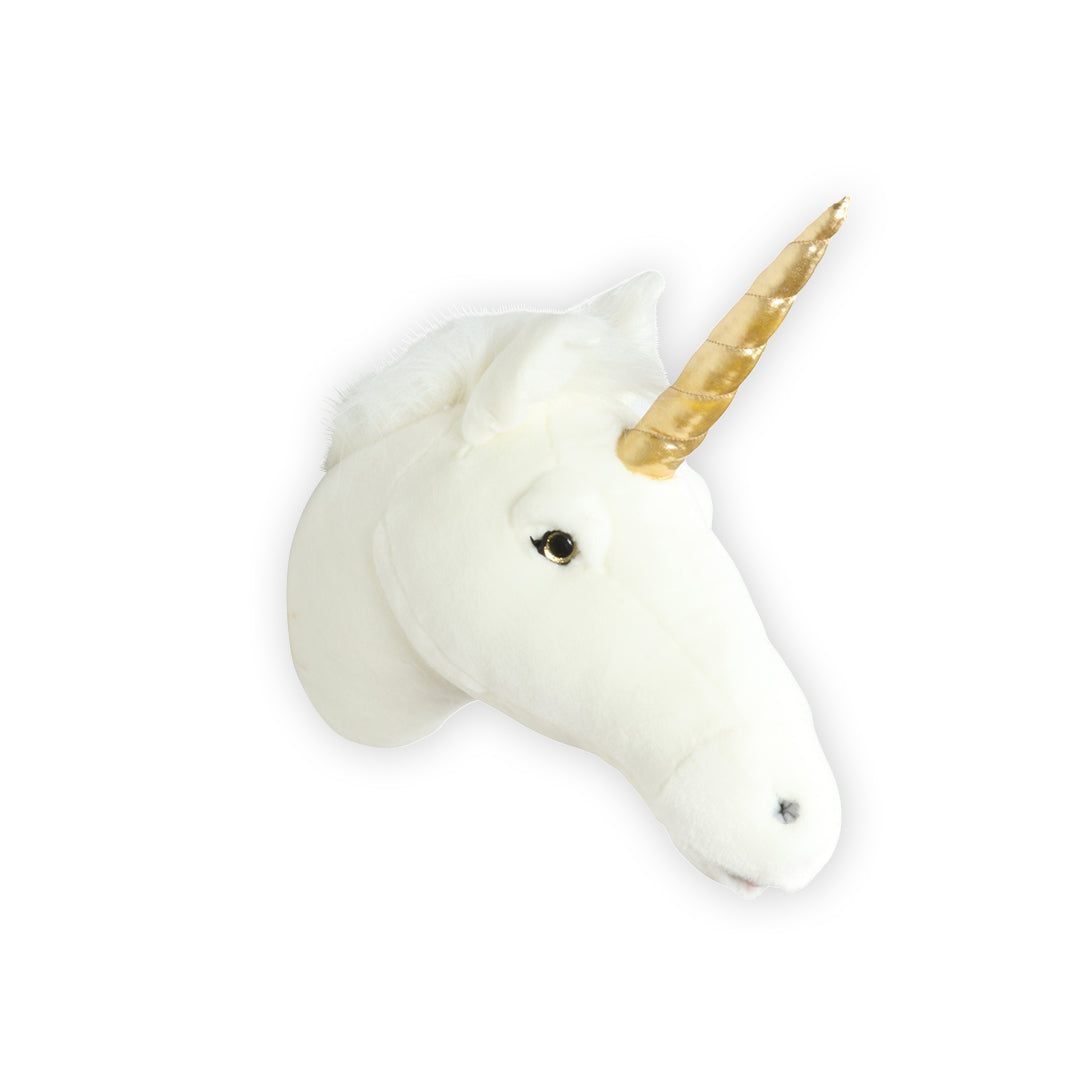 Cabeza de unicornio blanco Claire decorativa para pared Wild & Soft