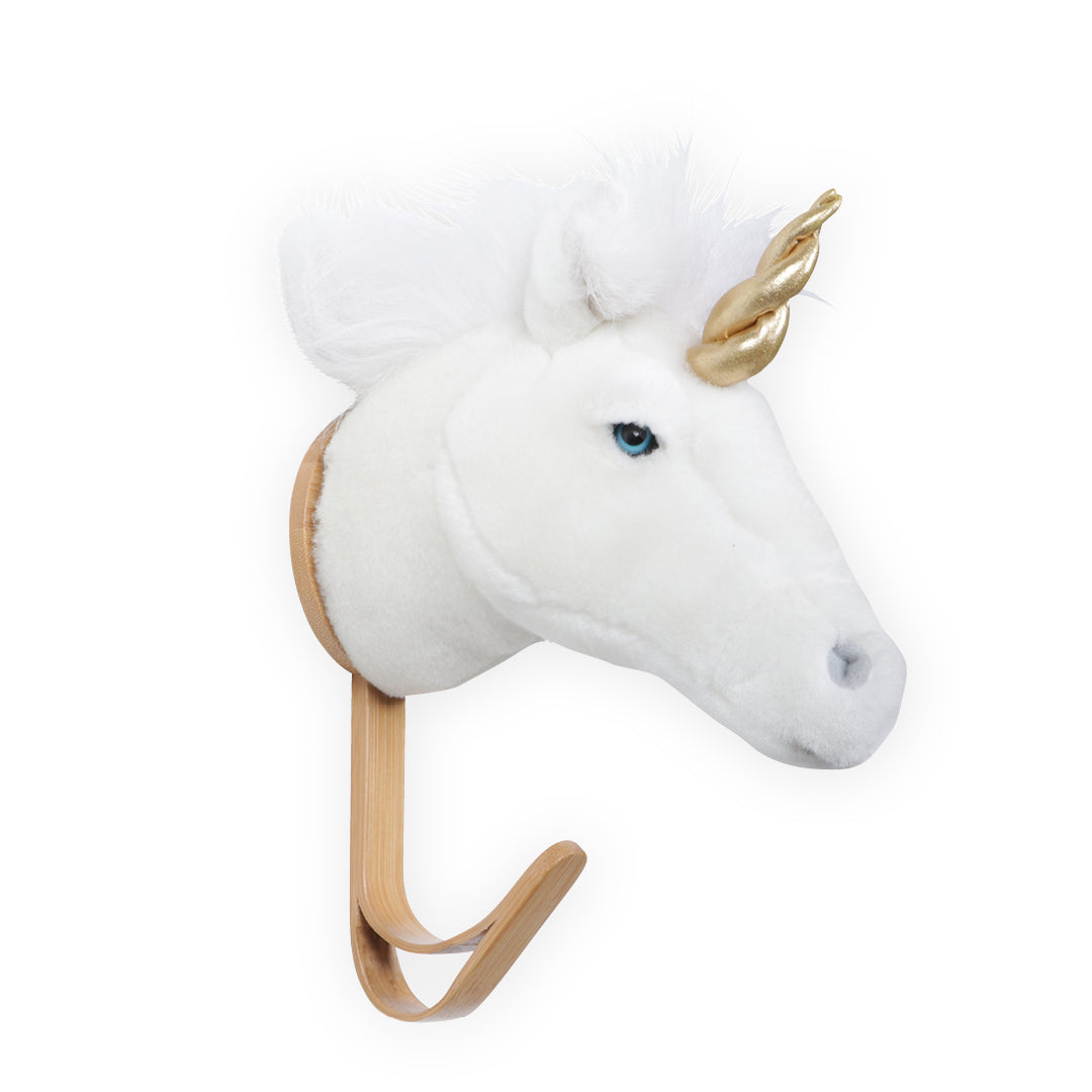 Perchero infantil cabeza de unicornio blanco Wild & Soft