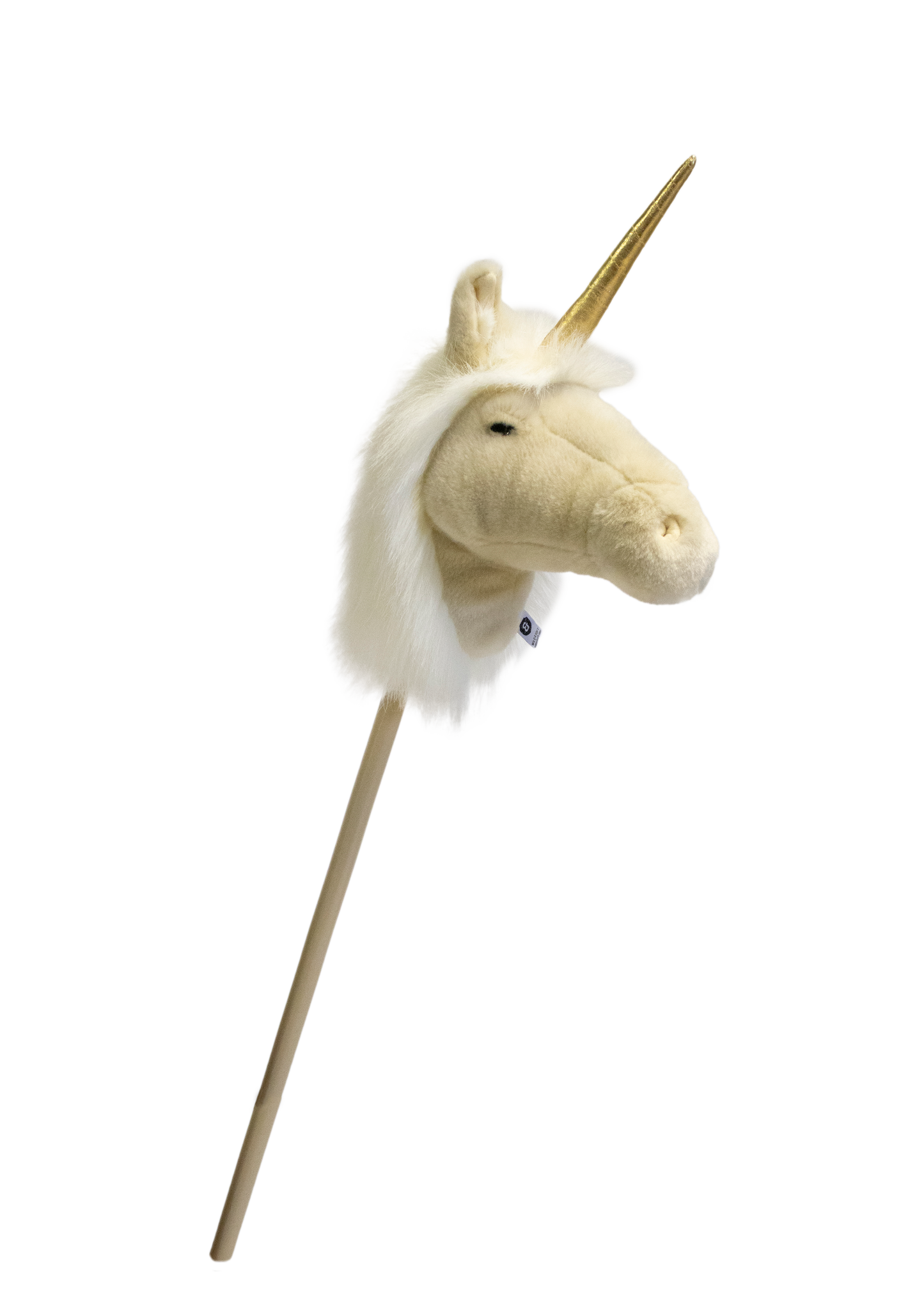 Peluche unicornio beige con palo Wild & Soft