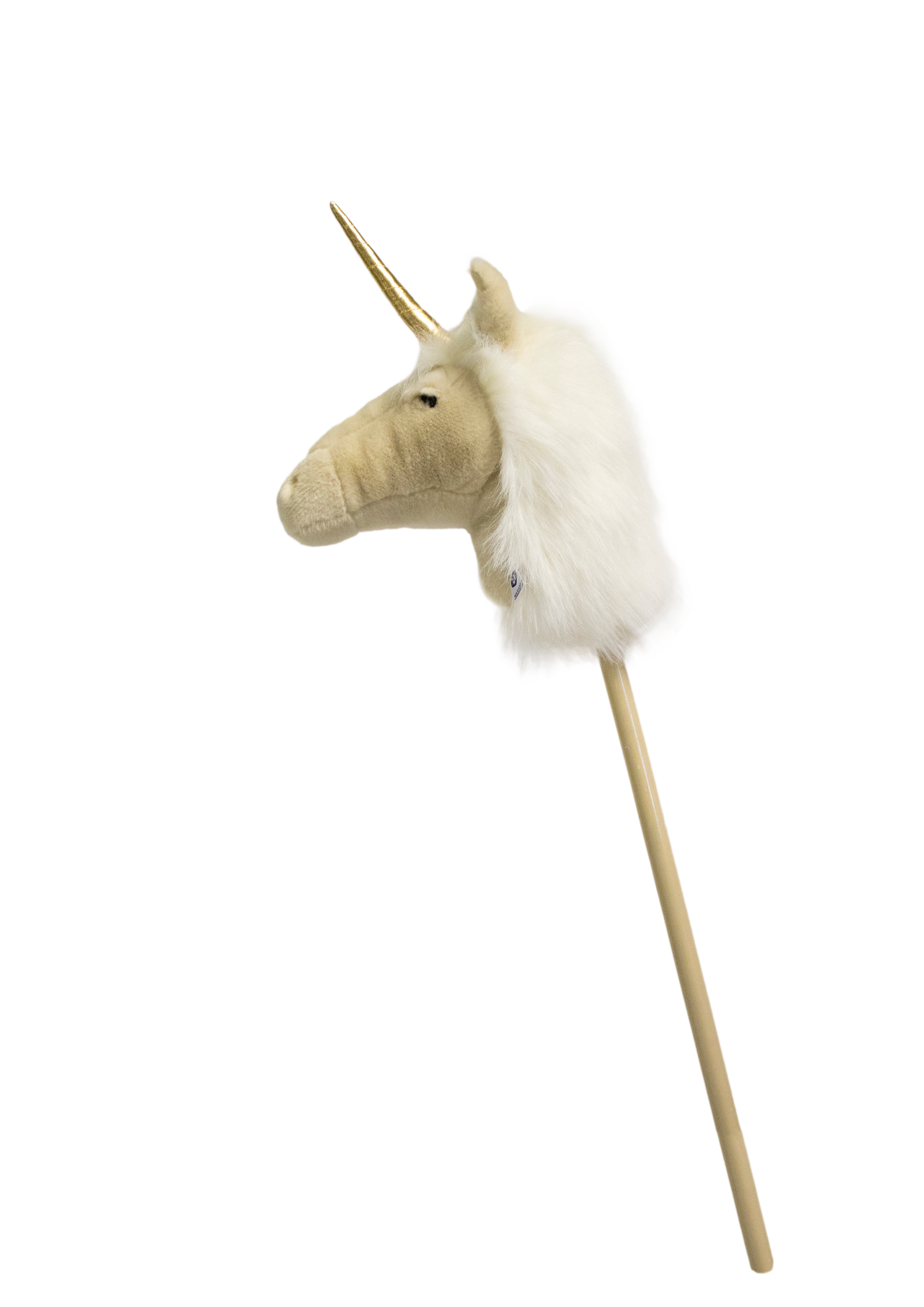 Peluche unicornio beige con palo Wild & Soft