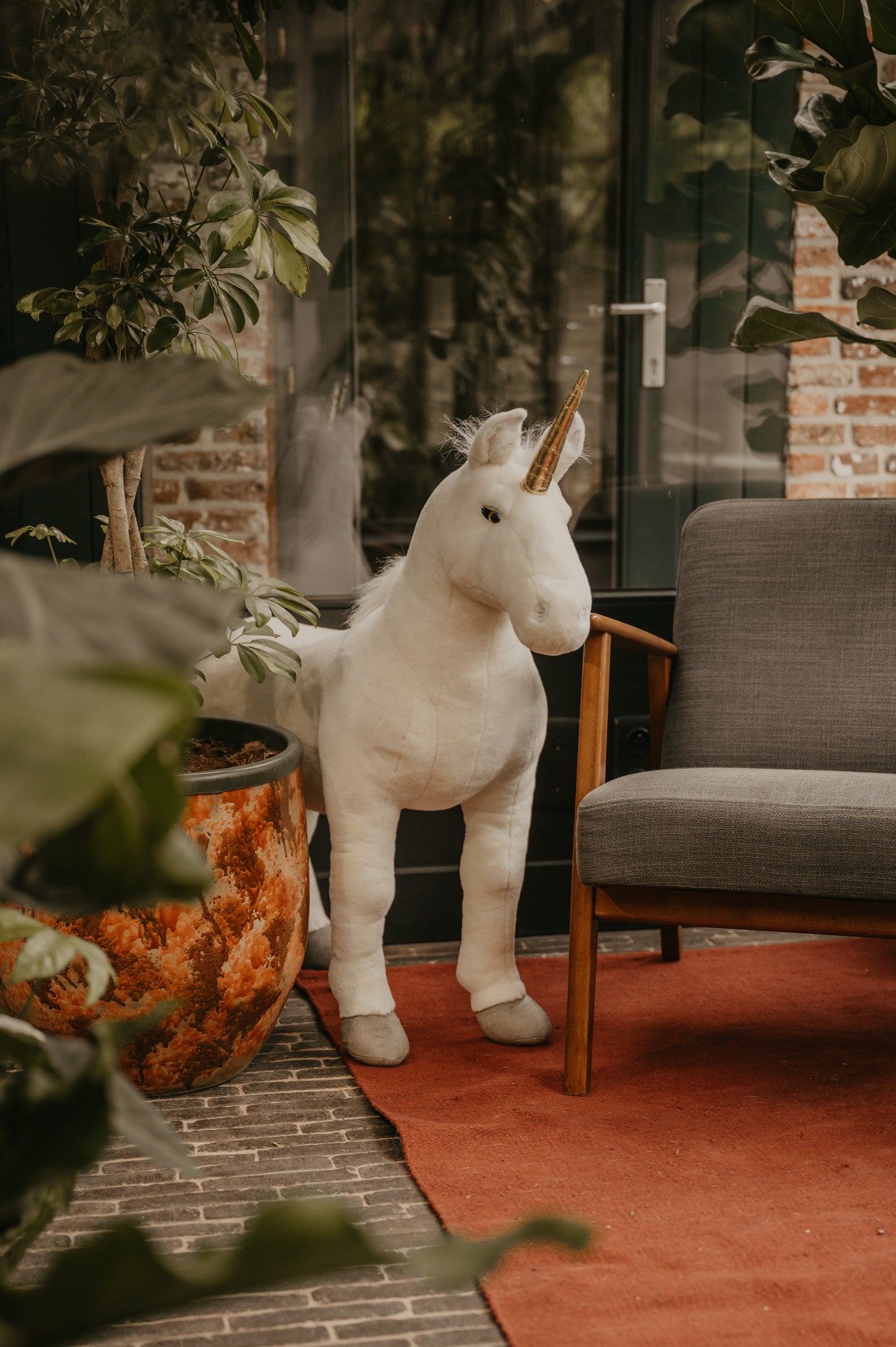Unicornio de peluche, de pie - 80 cm Wild & Soft