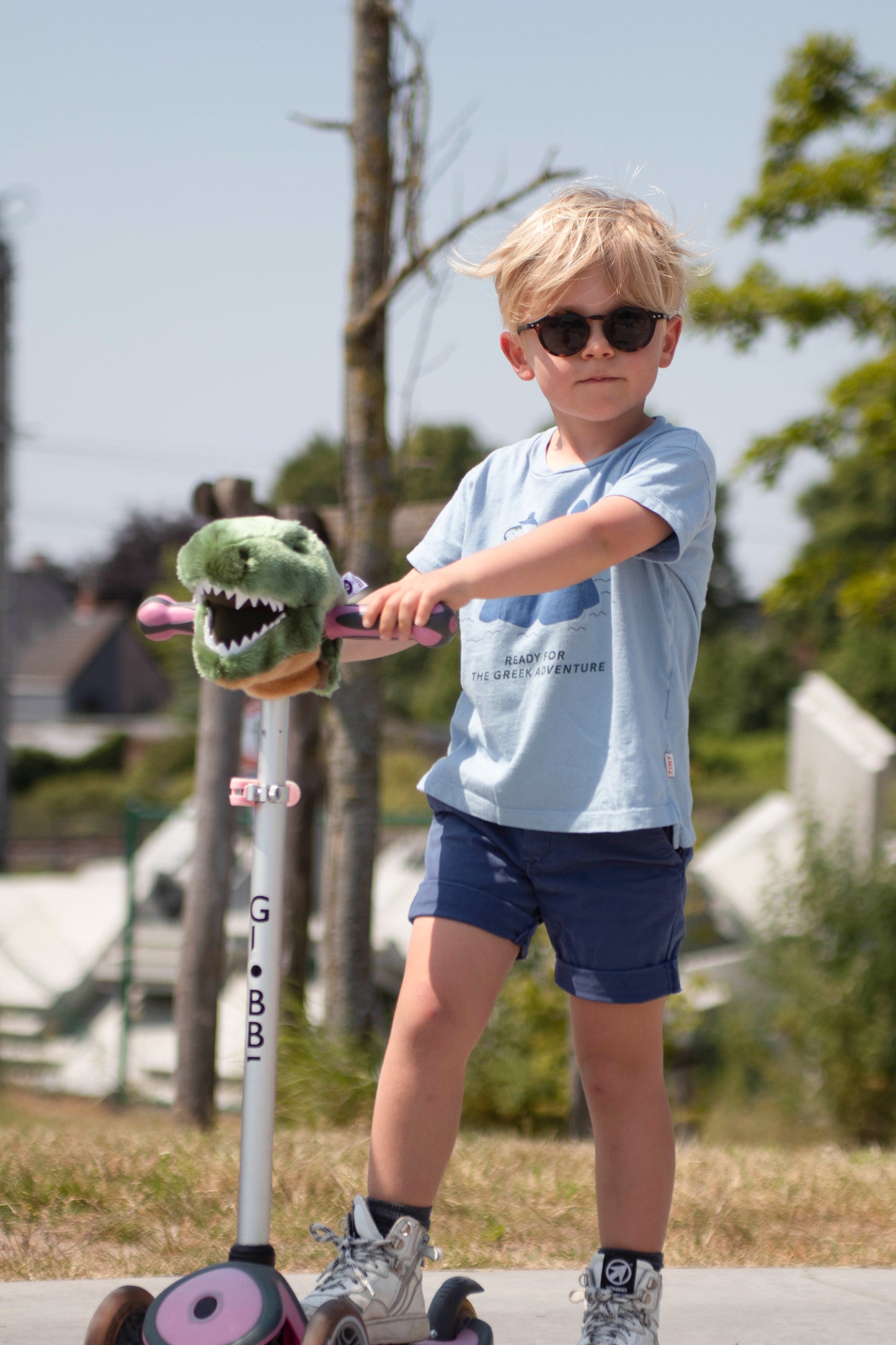 Cabeza de dinosaurio de peluche para patinete Wild & Soft